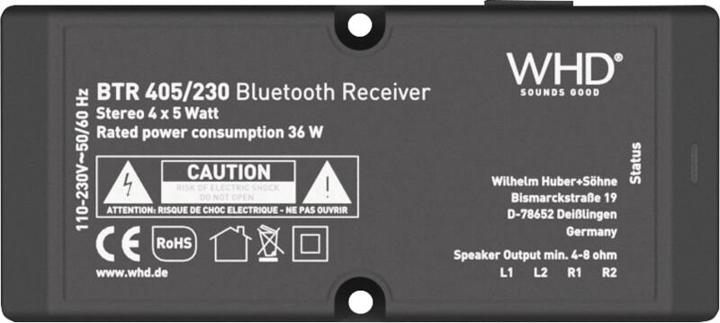 BTR 405 LV, schwarz - Bluetooth-Empfänger 12-24 V –